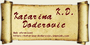 Katarina Doderović vizit kartica